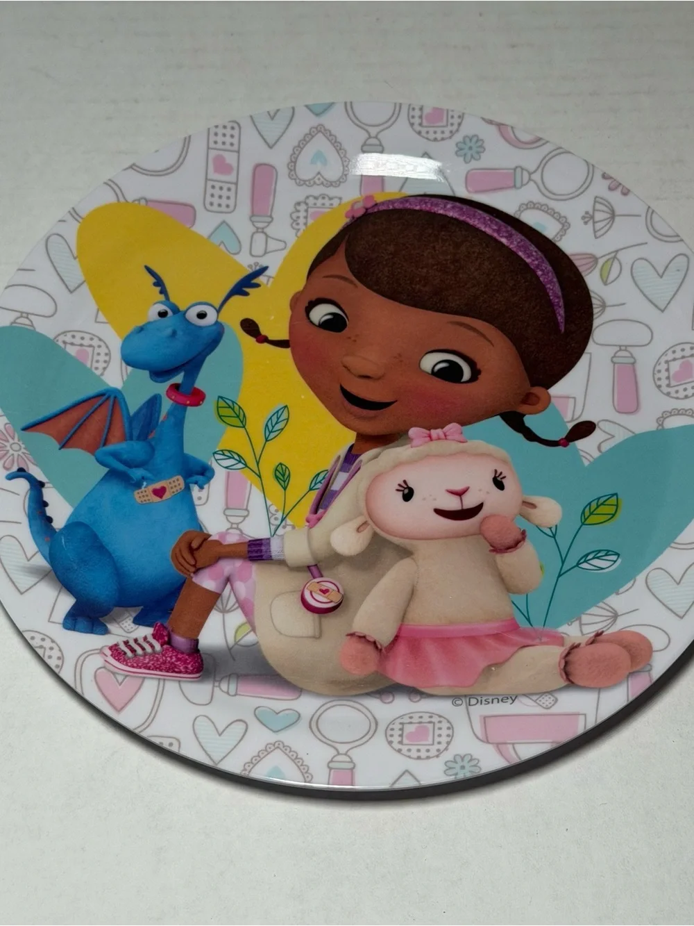 Doc McStuffins Stuffy Lambie Melamine Toddler Plate 8